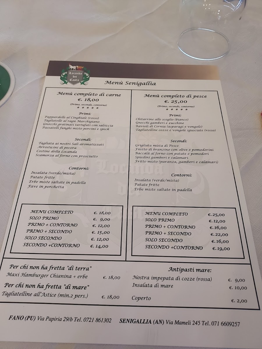 Menu Locanda Dei Casta (Mare)-1